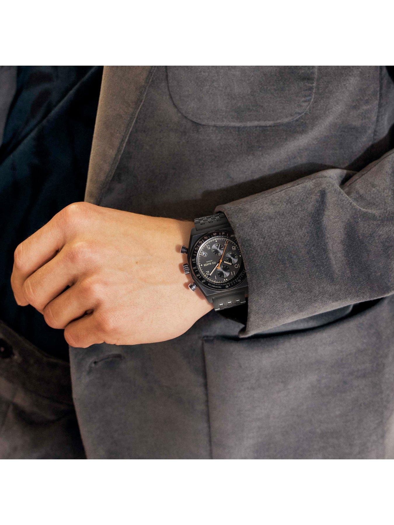 Image 4 of 4 of Ted Baker Filey Stainless Steel Ip Black Case Black Dial Stainless Steel Ip Black Bracelet