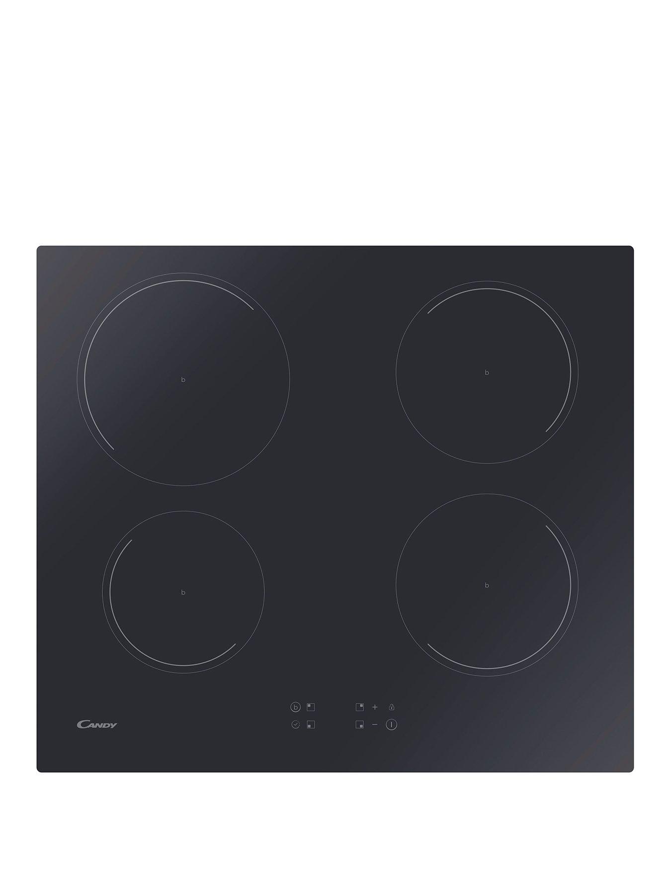 undefined CI642CTT/E1 60cm Induction Hob, 4 Zones with Touch Control - Black Glass