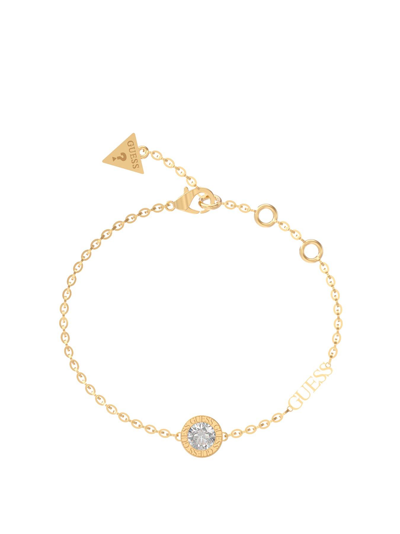 Guess Color My Day Clear Charm Bracelet Yellow Gold