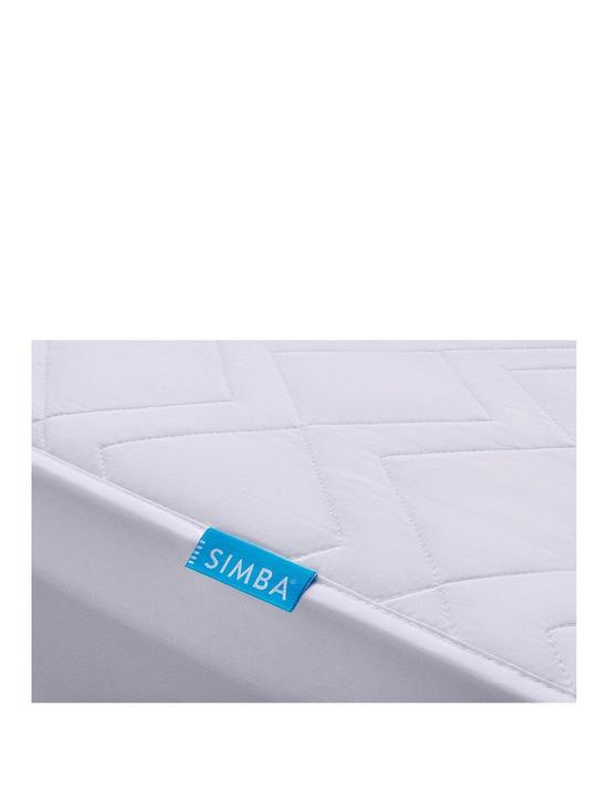 stillFront image of simba-performance-mattress-protector--king-white