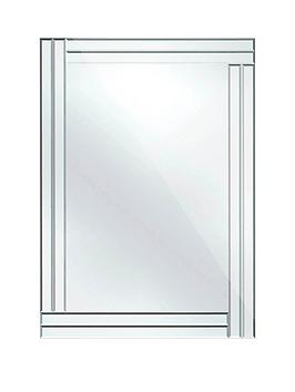 Product photograph of Premier Housewares Bevelled Edge Mirror With Double Line Frame from very.co.uk