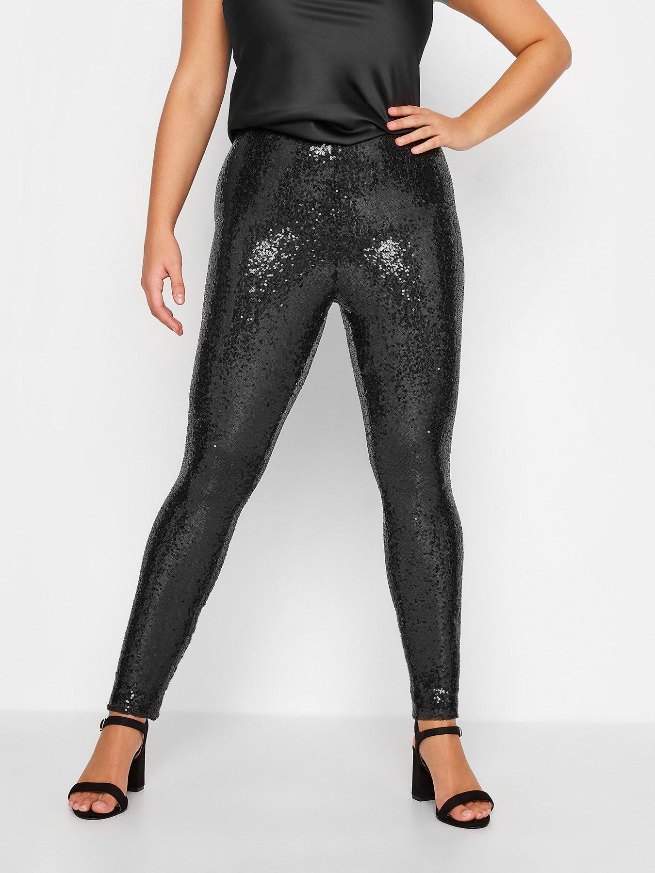 Yours Sequin Stretch Legging Black very