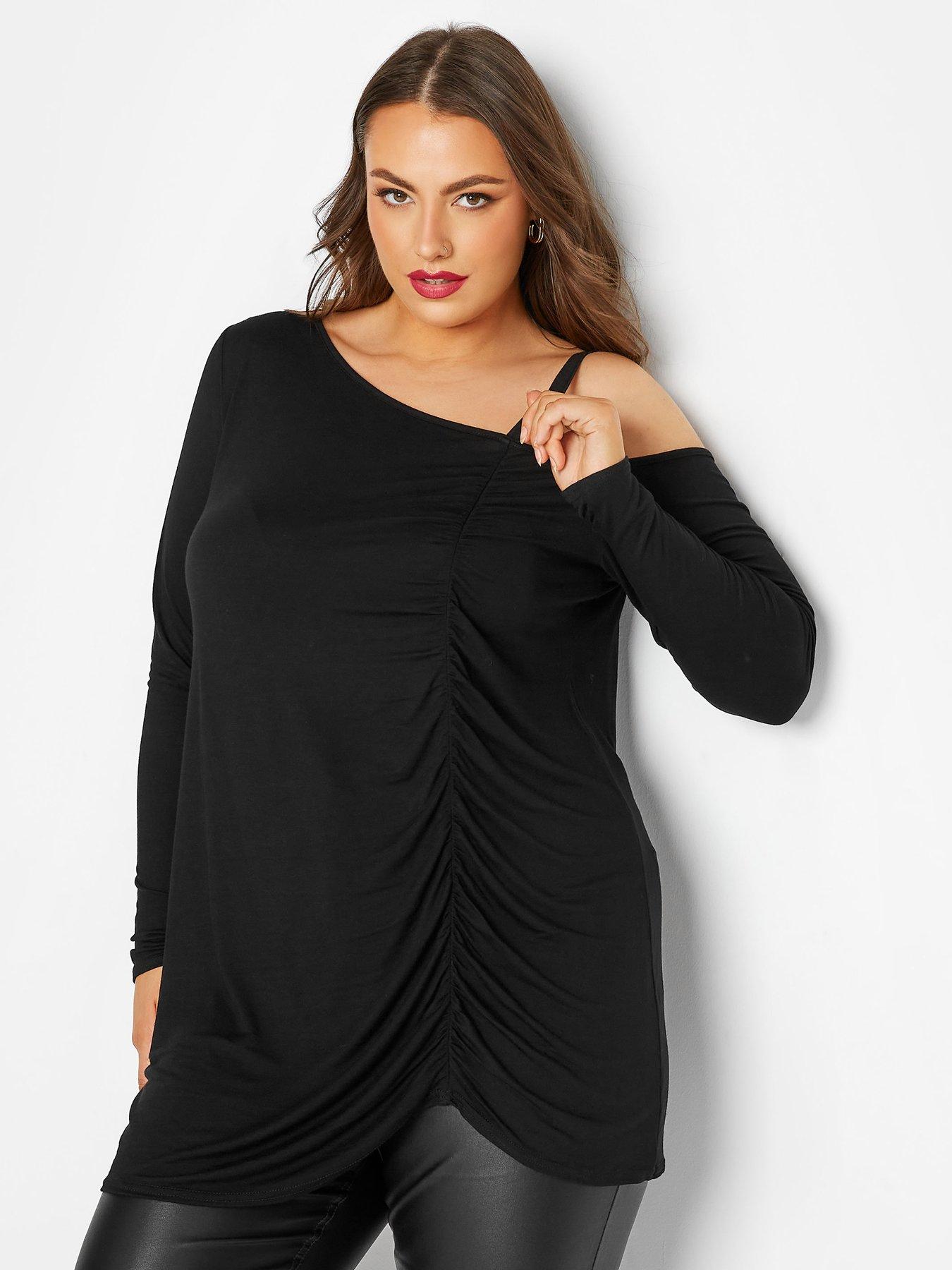 Black cold store shoulder top uk