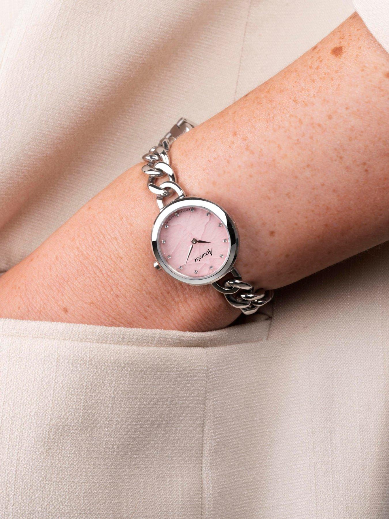 Silver chain watch 2025 for ladies