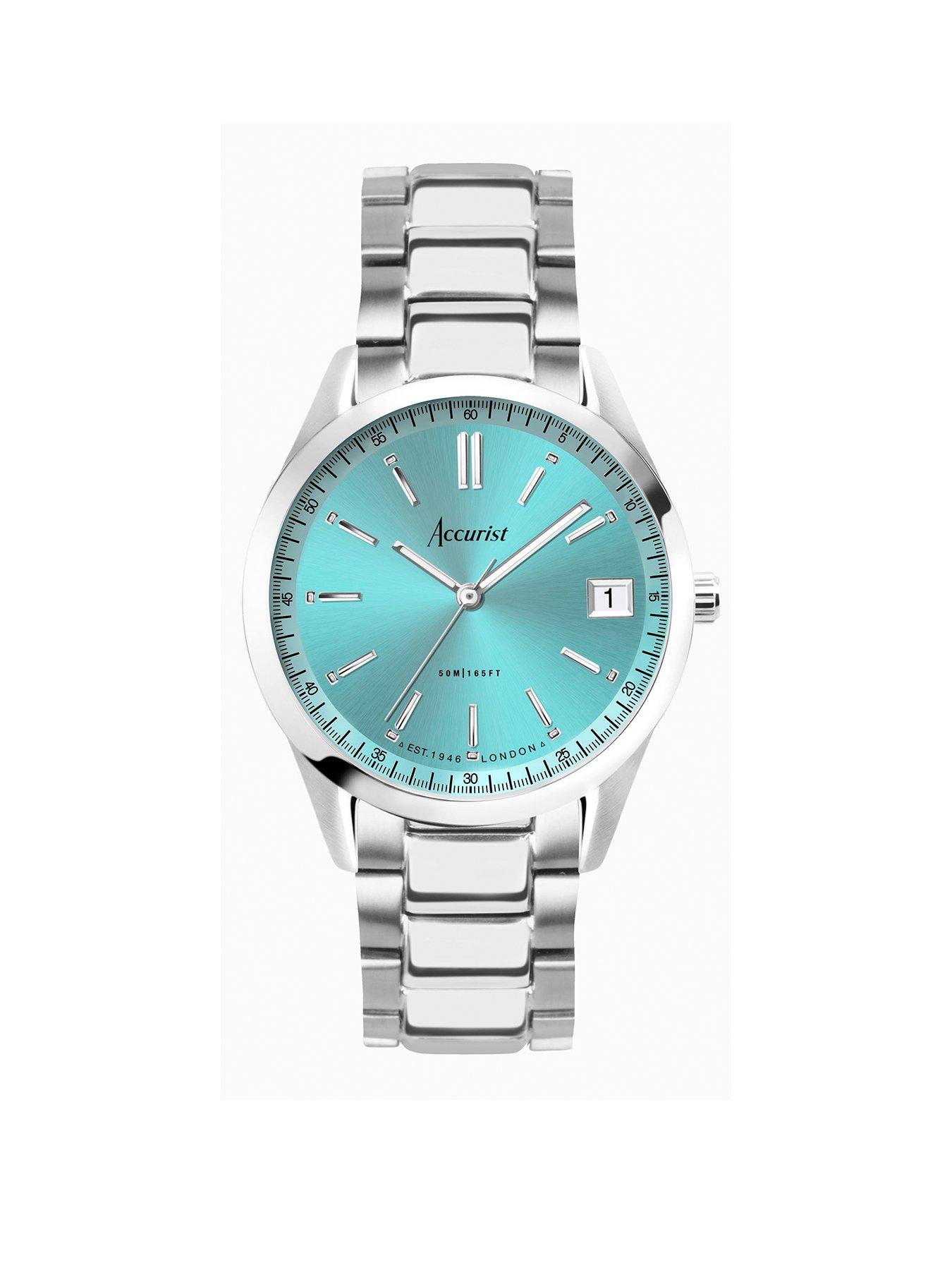 Product photograph of Accurist Everyday Unisex Silver Stainless Steel Bracelet Analogue Watch from very.co.uk