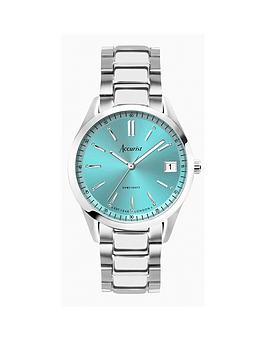 accurist everyday unisex silver stainless steel bracelet analogue watch
