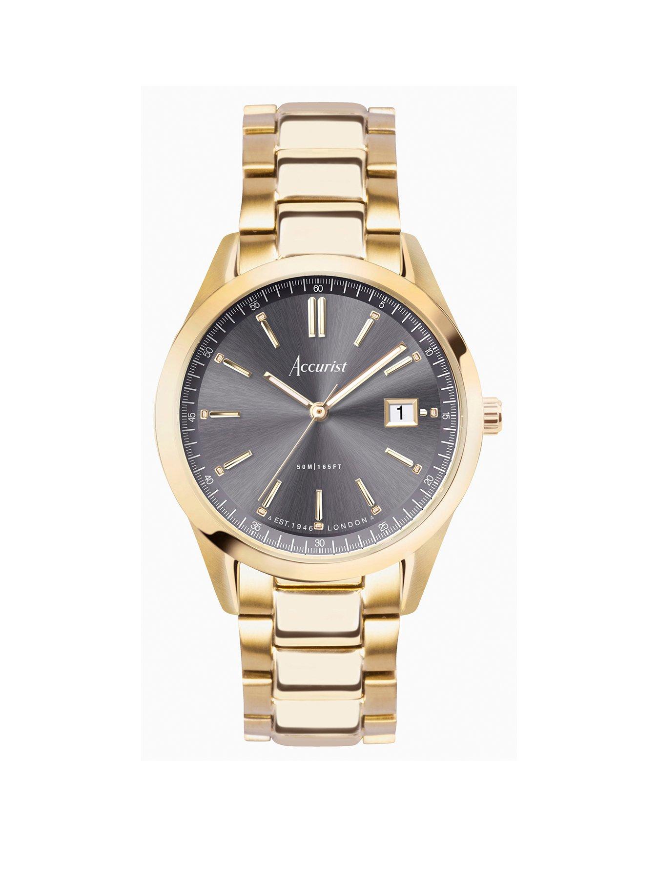 undefined Everyday Unisex Gold Stainless Steel Bracelet Analogue Watch