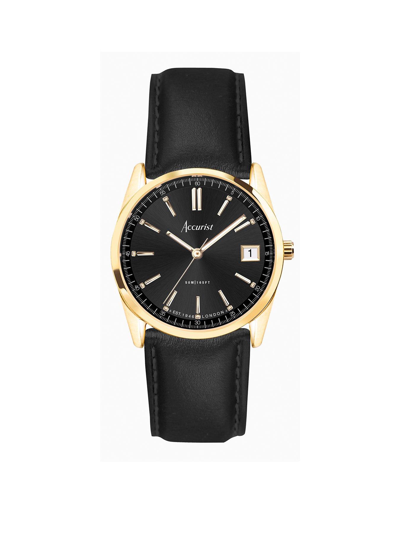 undefined Everyday Womens Black Leather Strap Analogue Watch