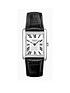  image of accurist-rectangle-womens-black-leather-strap-analogue-watch