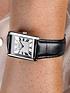  image of accurist-rectangle-womens-black-leather-strap-analogue-watch