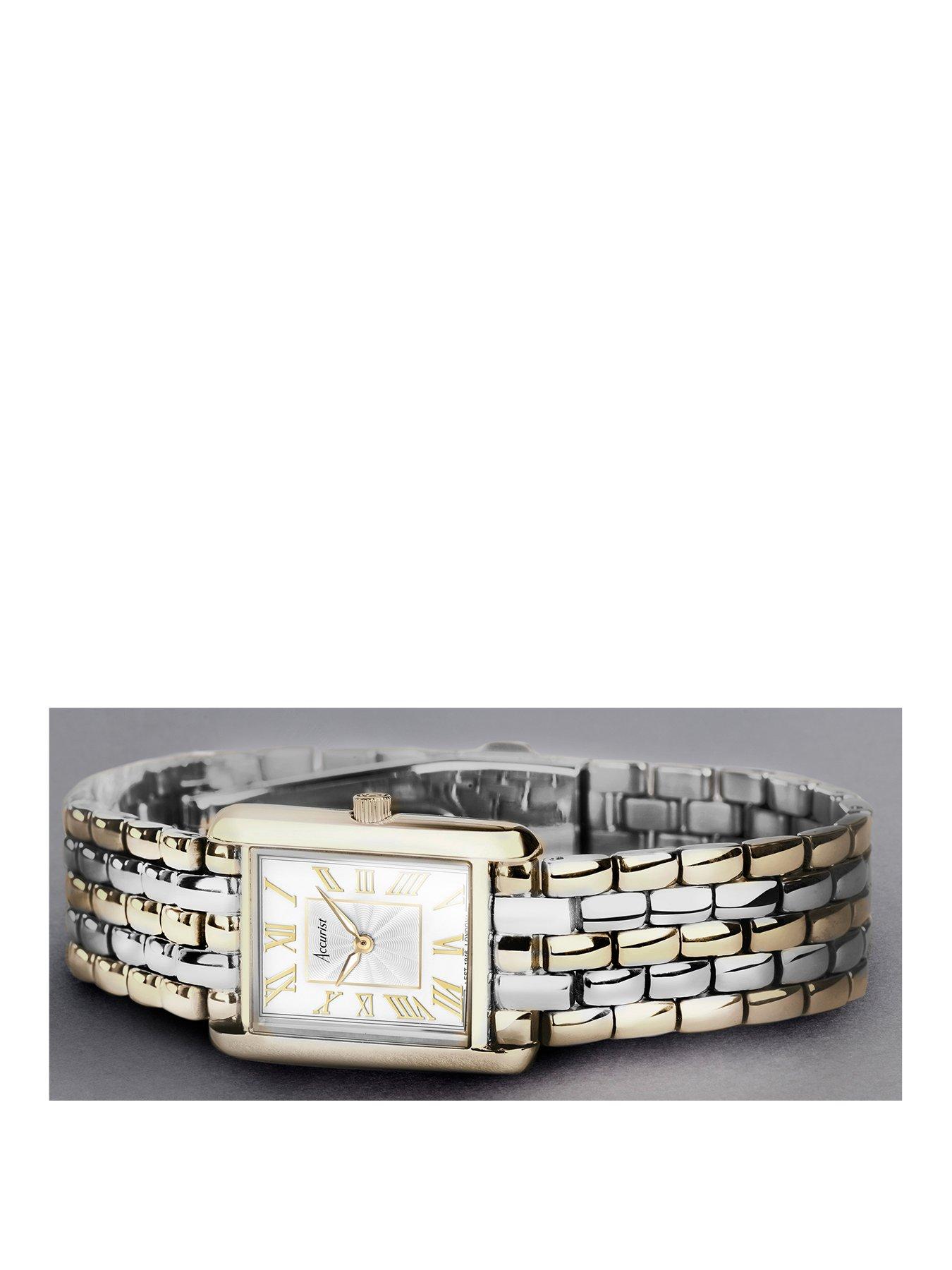 Two tone clearance rectangular watch