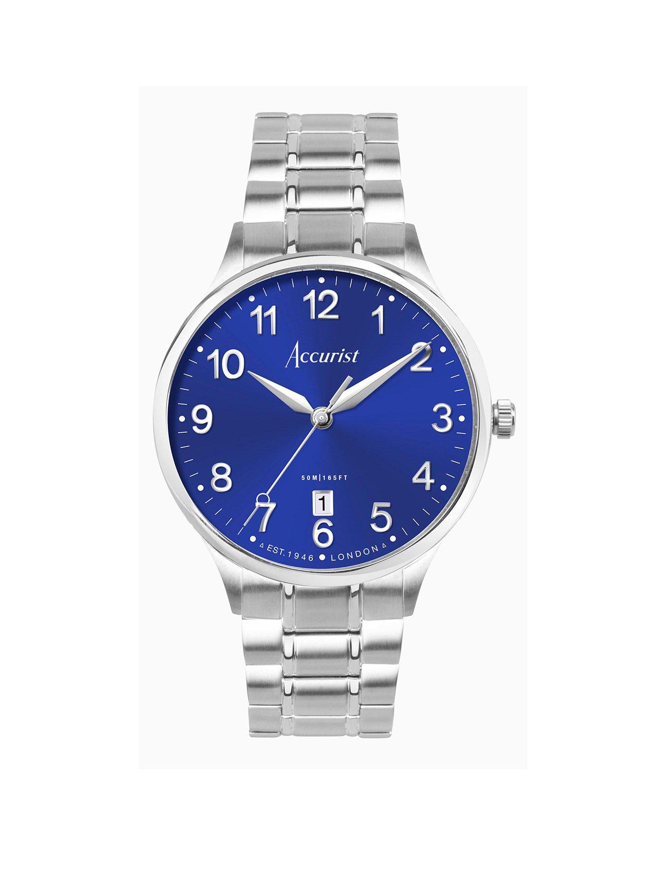 undefined Classic Mens Silver Stainless Steel Bracelet Analogue Watch