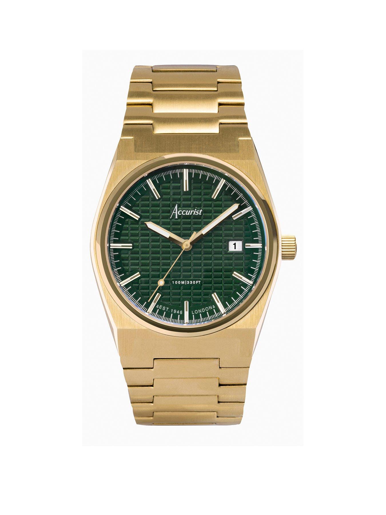 undefined Origin Mens Gold Stainless Steel Bracelet Analogue Watch