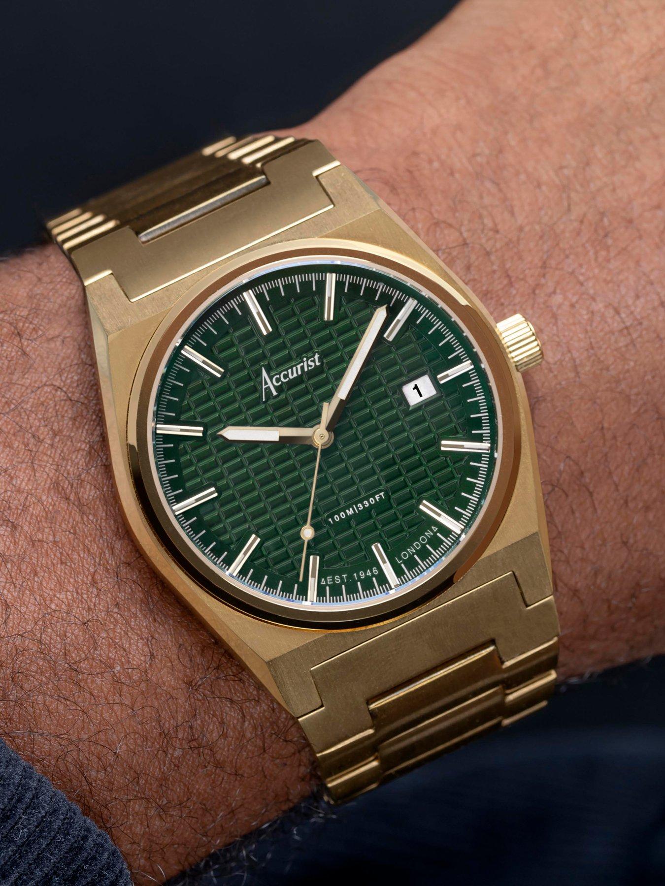 Accurist gold watch online mens