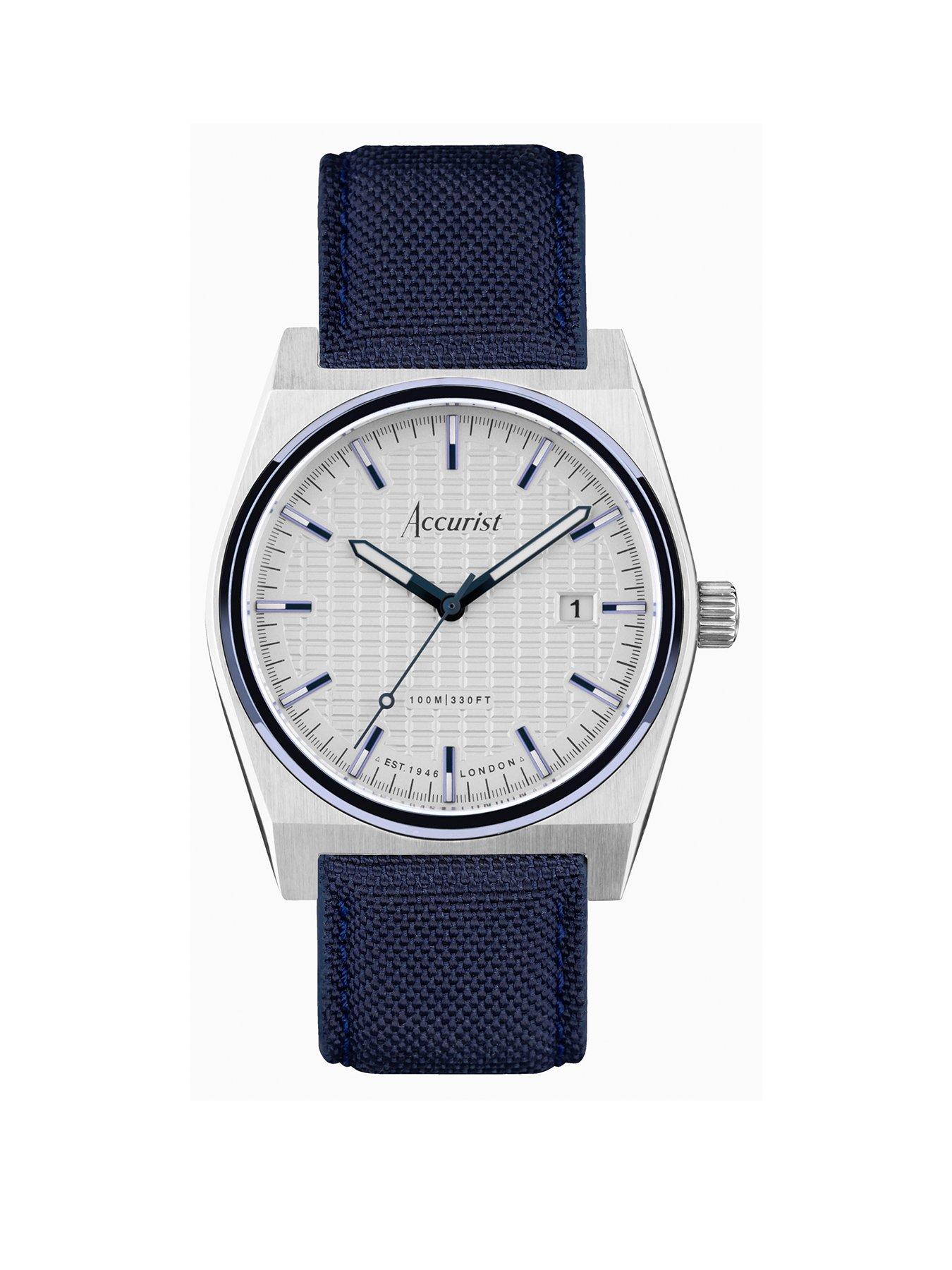 Accurist blue clearance dial watch