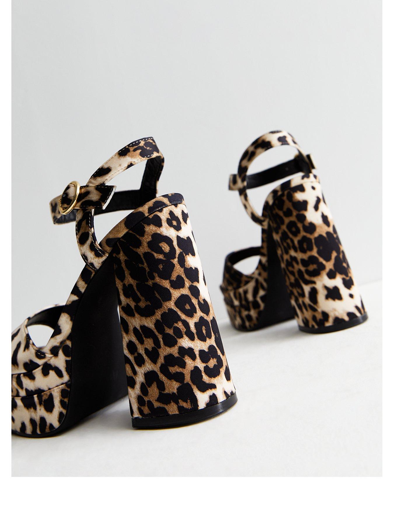 platform leopard booties