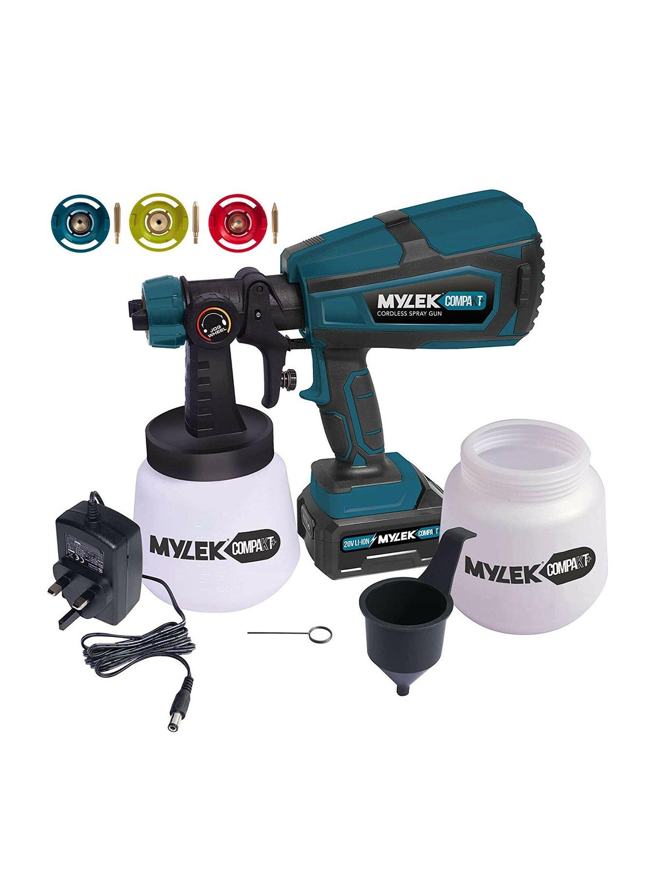 Product photograph of Mylek Compakt Cordless Paint Sprayer Kit 20v from very.co.uk