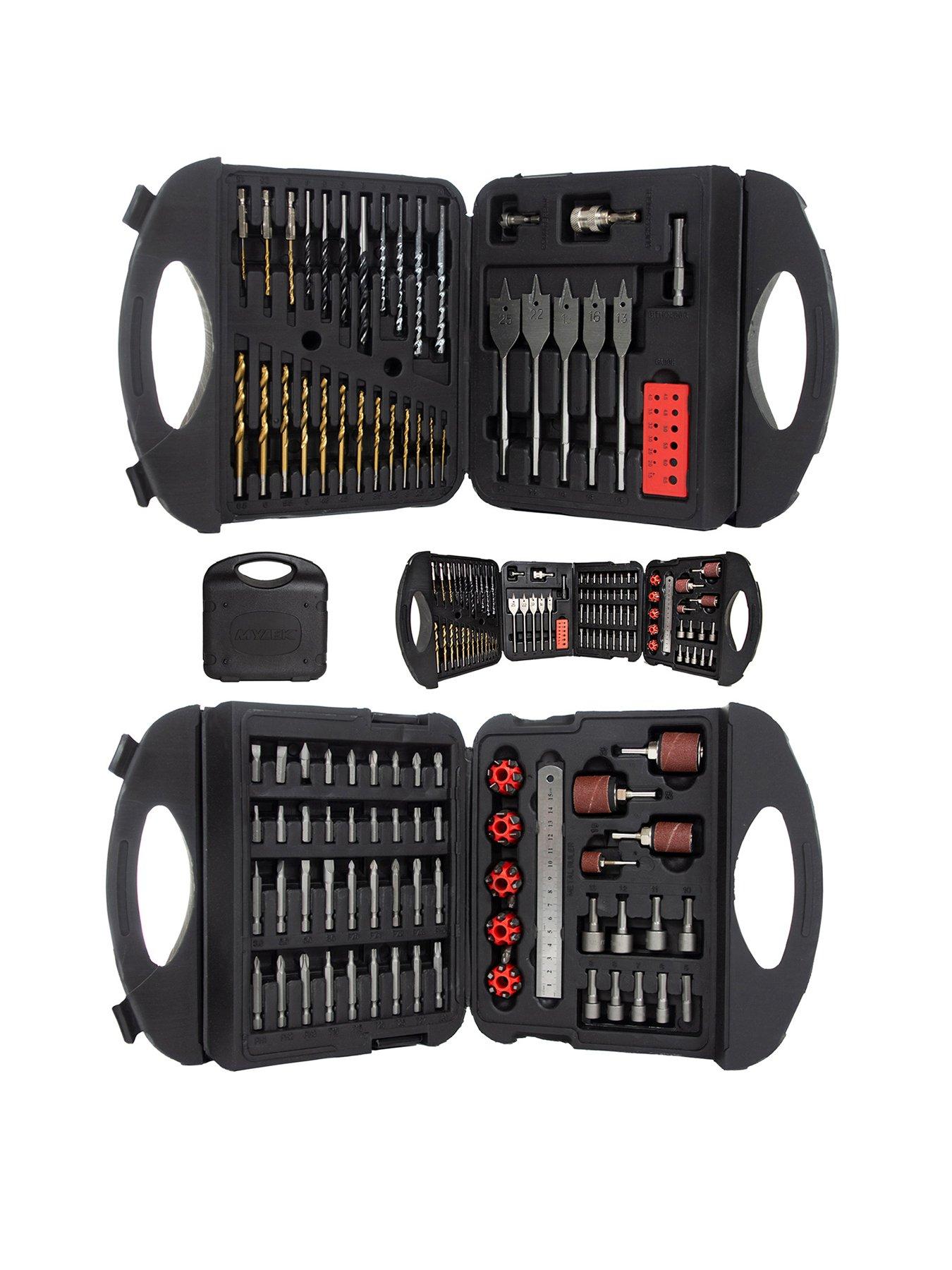 Product photograph of Mylek 118 Piece Drill Bit And Accessory Set from very.co.uk
