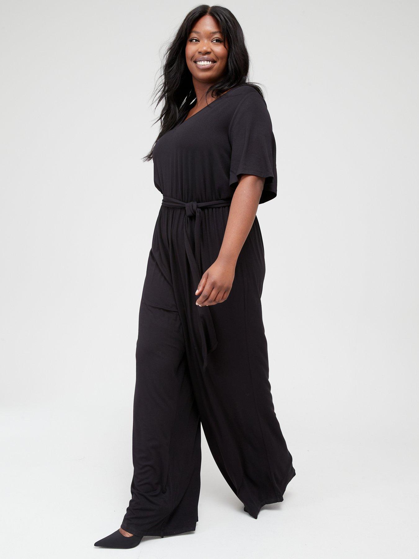 Black best sale jumpsuit curve