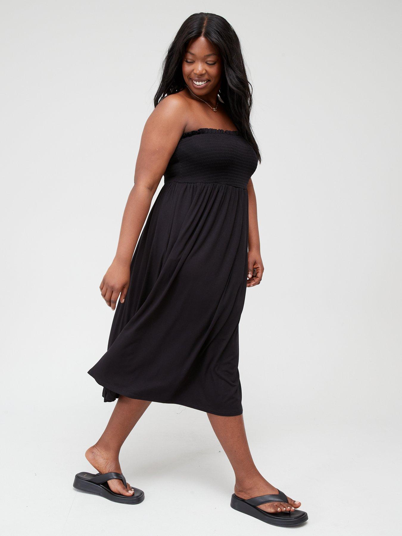 Plus size shop bandeau dress