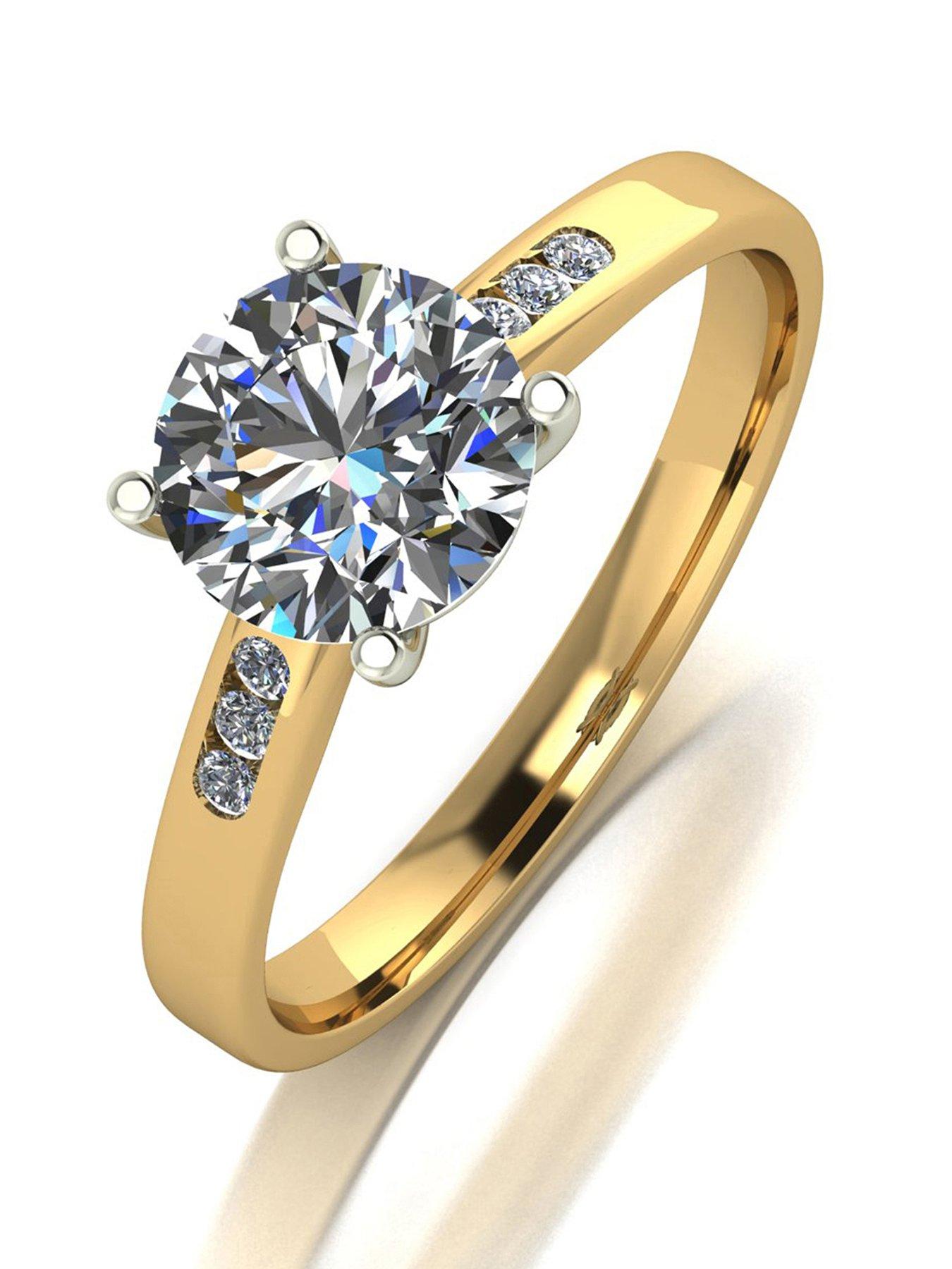 Moissanite 9ct Gold 1.35ct Moissanite Solitaire Ring