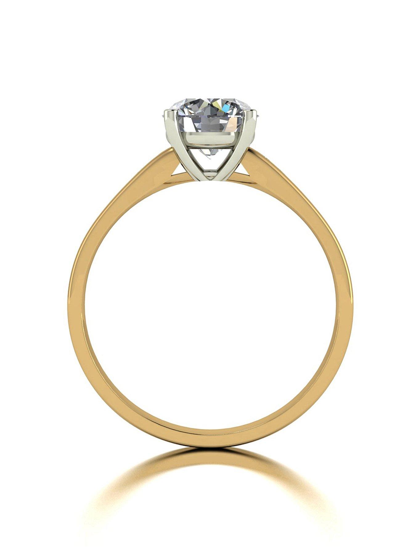 Image 2 of 5 of Moissanite 9ct&nbsp;Gold 1.35ct Moissanite Solitaire Ring