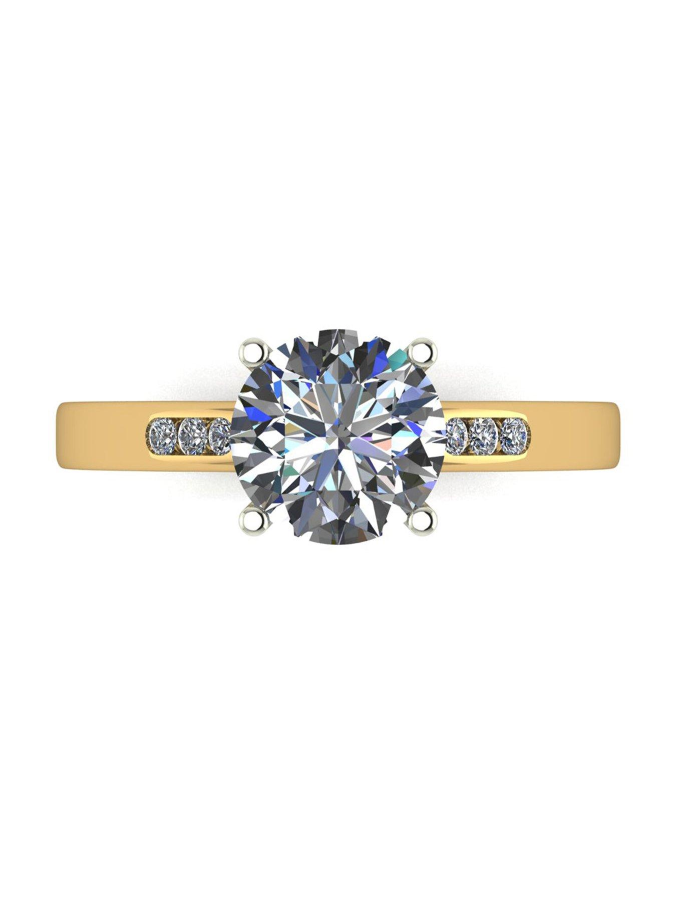 Image 4 of 5 of Moissanite 9ct&nbsp;Gold 1.35ct Moissanite Solitaire Ring