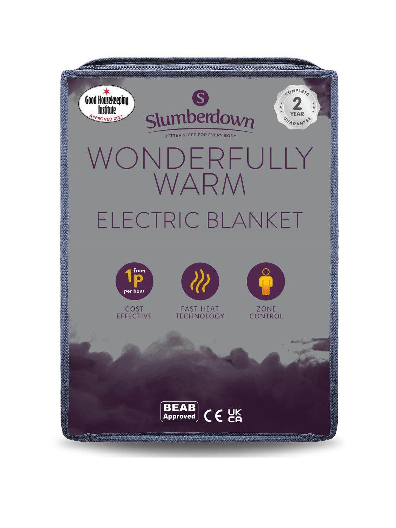 Slumberdown Wonderfully Warm Electric Blanket - White