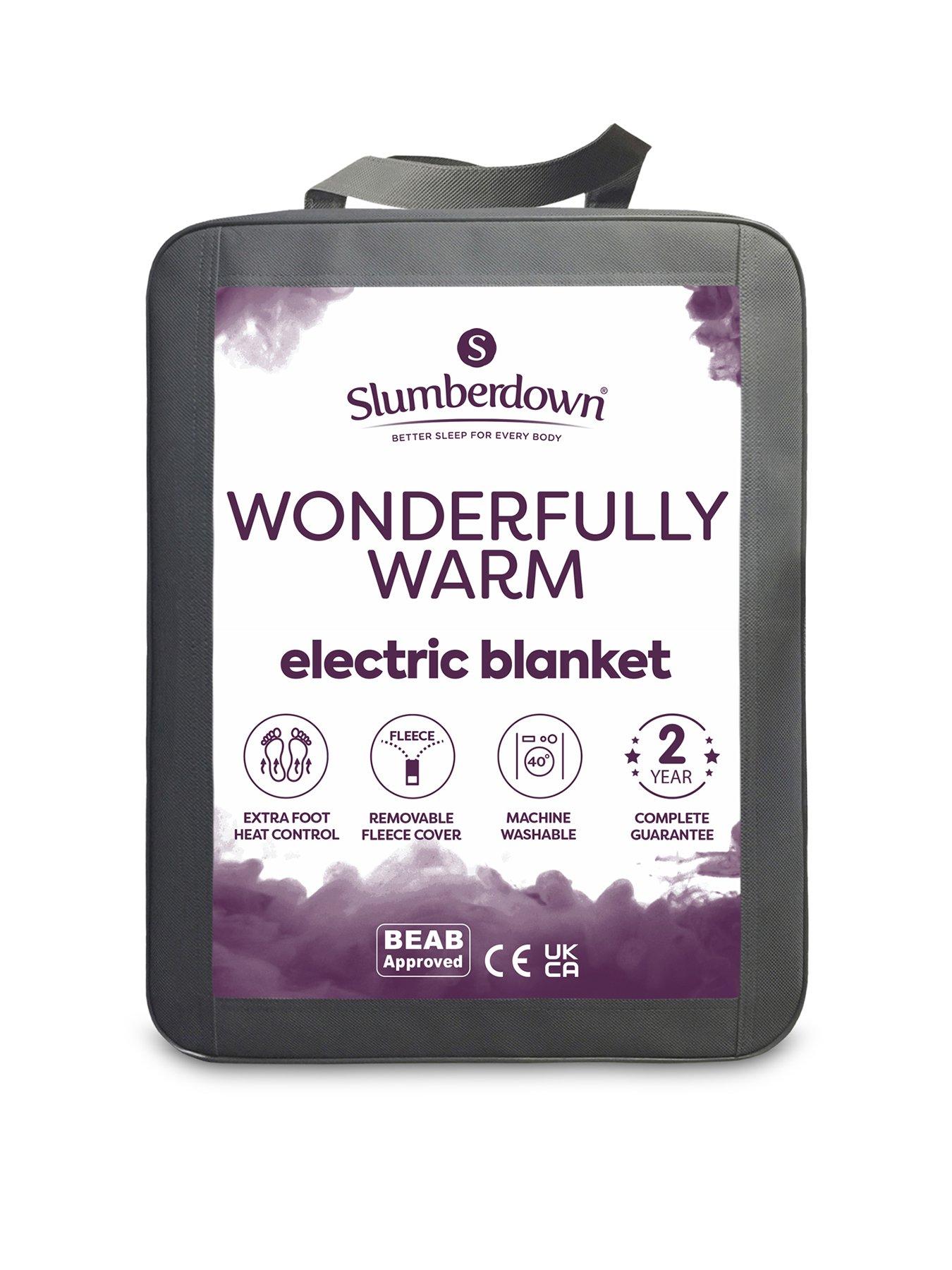 Slumberdown Wonderfully Warm Electric Blanket - White