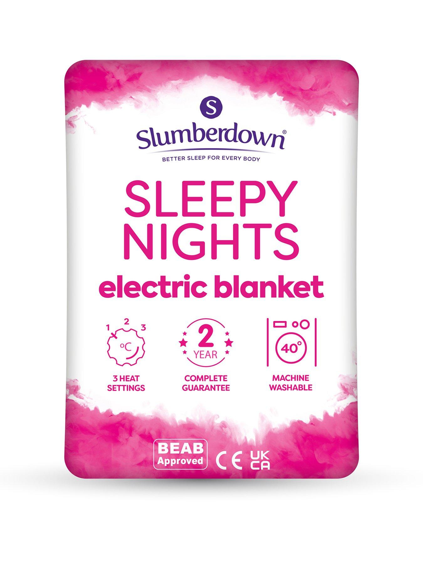 Slumberdown Sleepy Nights Electric Blanket White very.co.uk