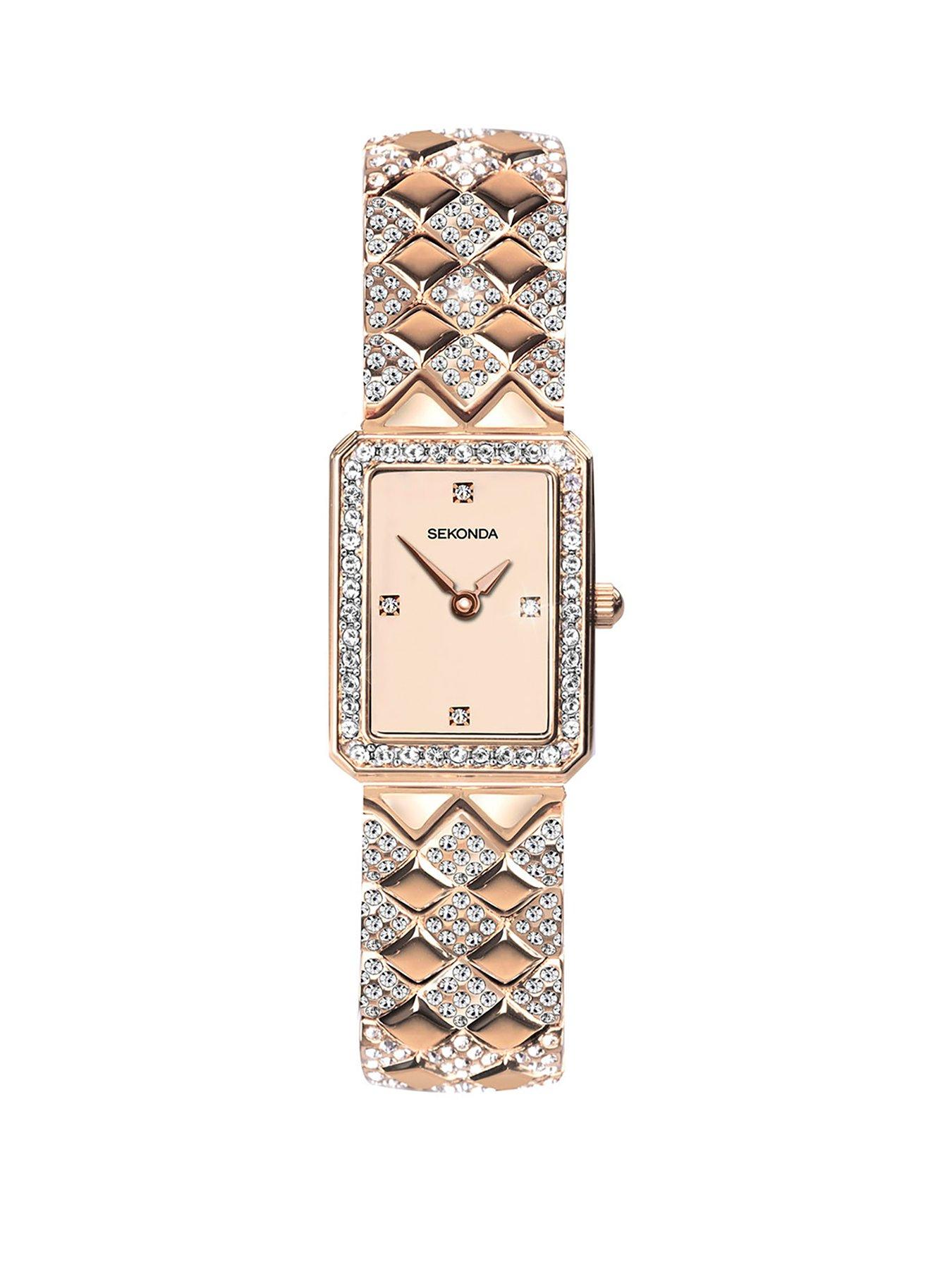 undefined Ladies Rose Gold Alloy Bracelet with Rose Dial Watch