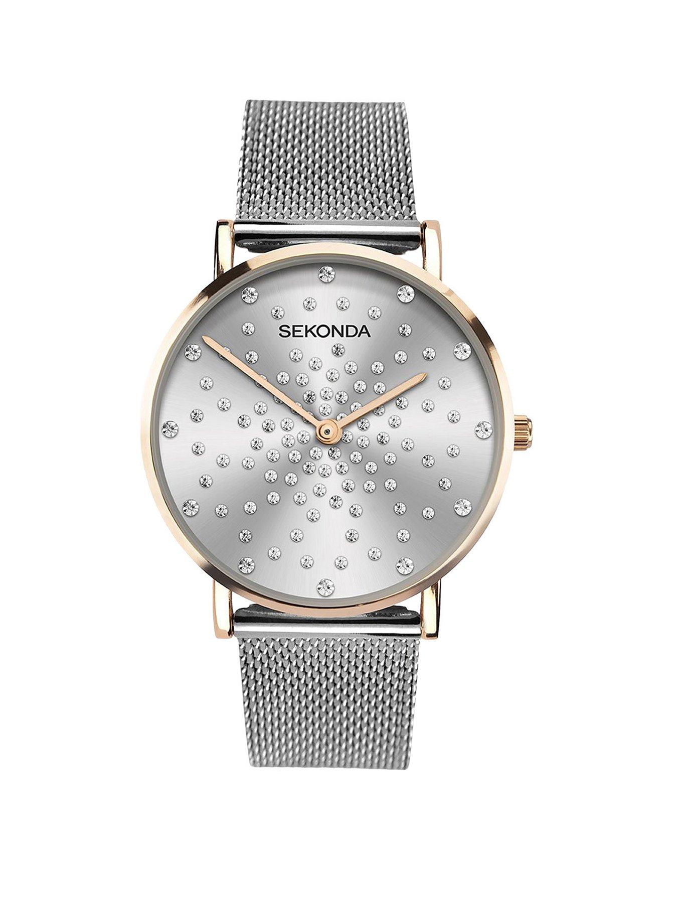 Product photograph of Sekonda Ladies Esme Silver Stainless Steel Bracelet With Silver Dial Watch from very.co.uk