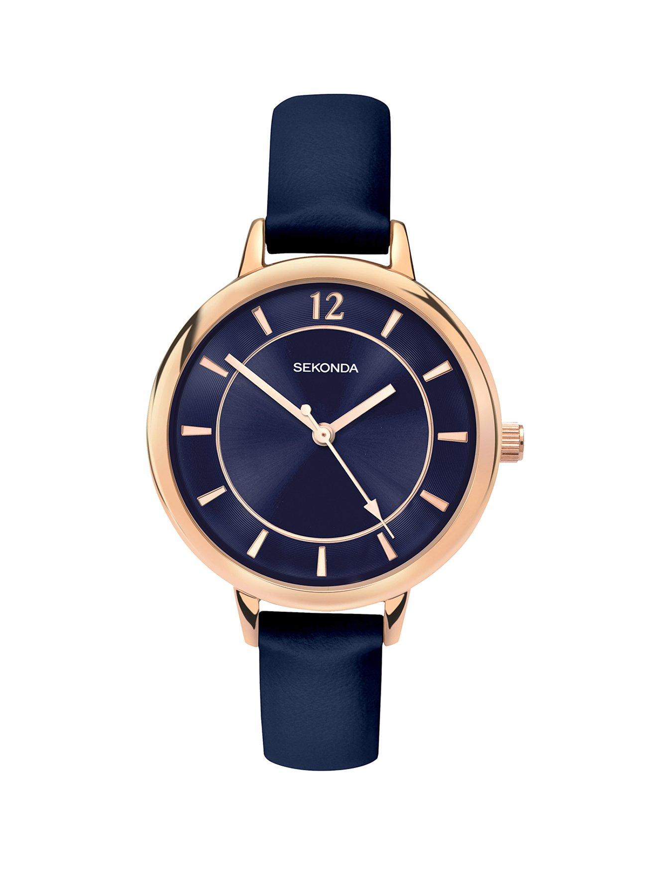 Product photograph of Sekonda Ladies Maisy Blue Polyurethane Strap With Blue Dial Watch from very.co.uk