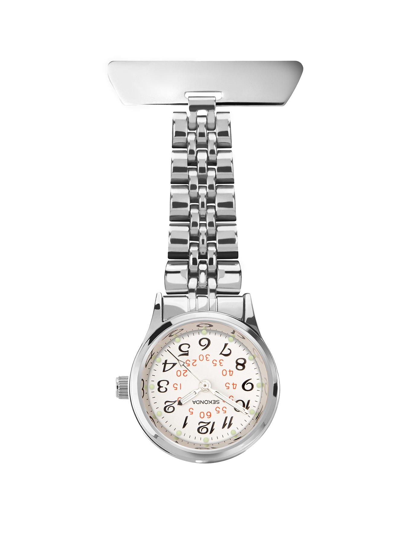 Product photograph of Sekonda Ladies Silver Stainless Steel Fob With White Dial Watch from very.co.uk