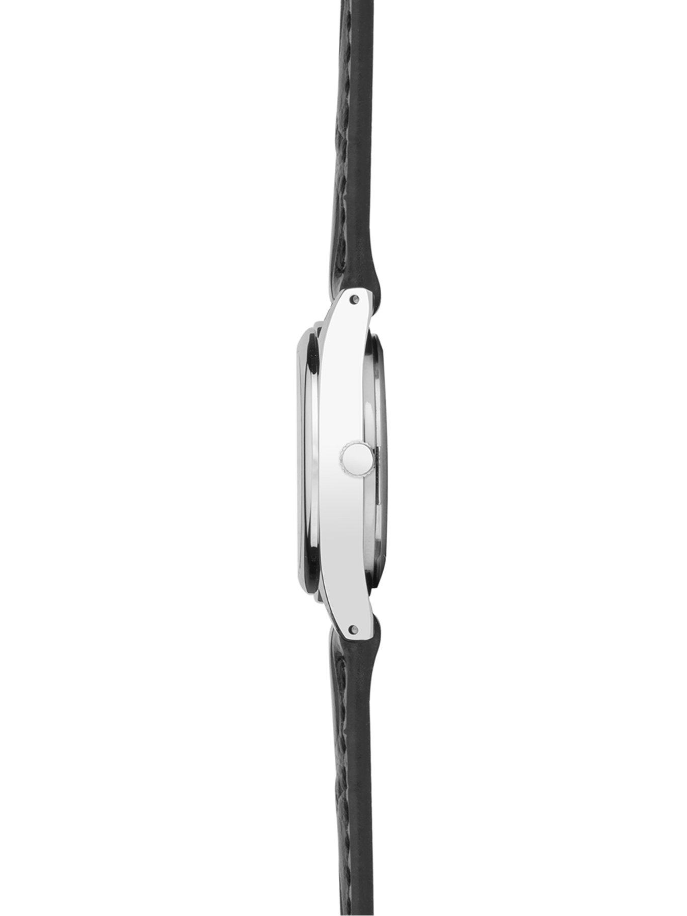 Image 4 of 6 of Sekonda Ladies Easy Reader Black Leather Upper Strap with White Dial Watch
