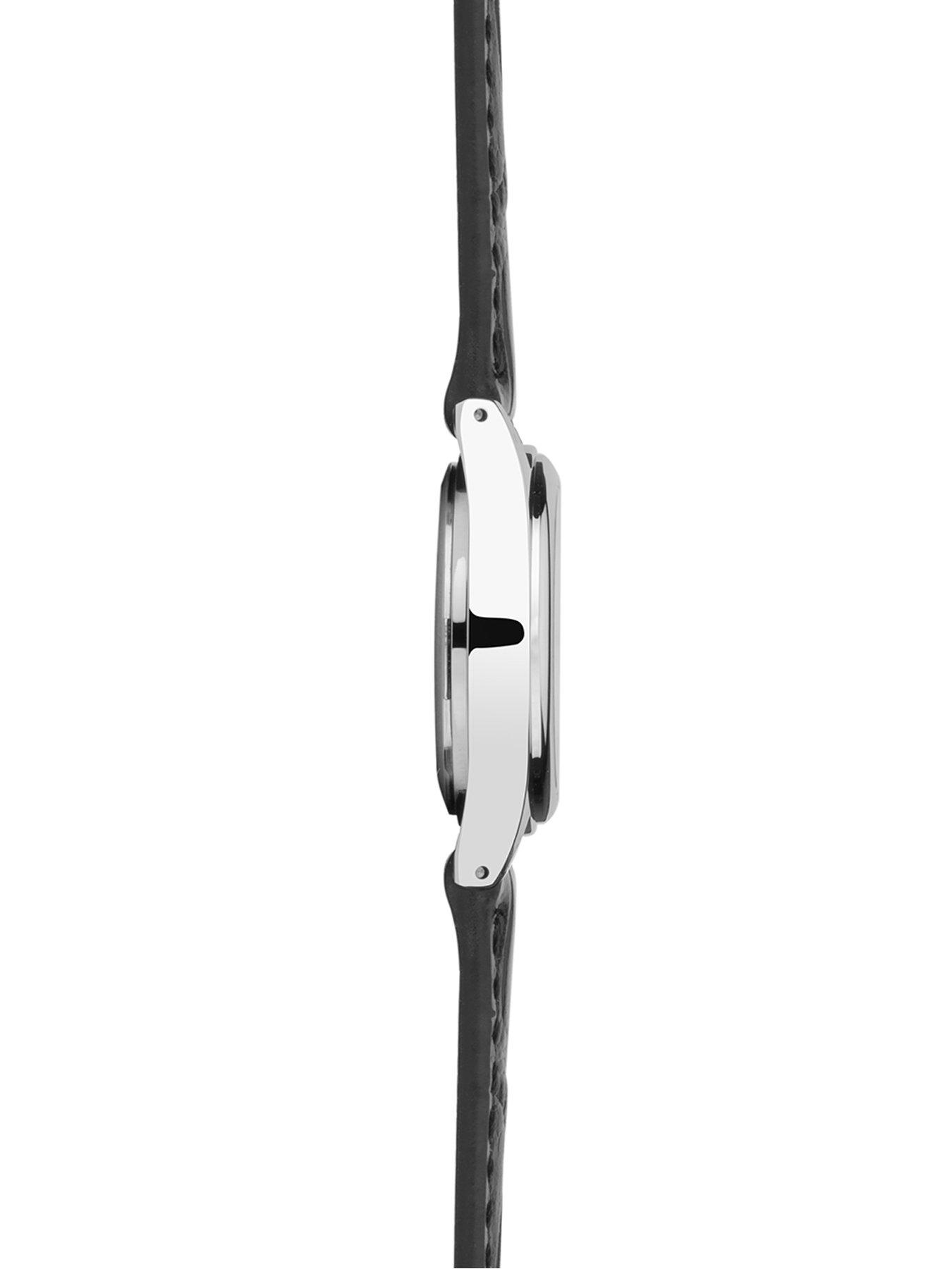 Image 5 of 6 of Sekonda Ladies Easy Reader Black Leather Upper Strap with White Dial Watch
