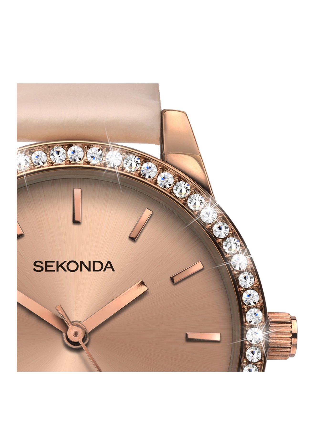 Image 2 of 6 of Sekonda Ladies Amelia Beige Polyurethane Strap with Rose Gold Dial Watch