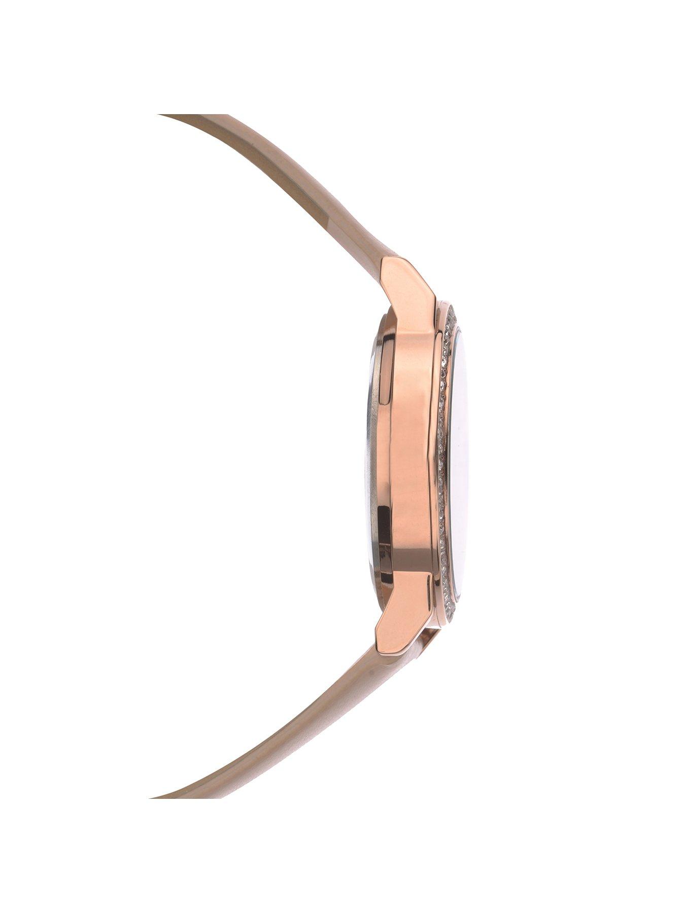 Image 4 of 6 of Sekonda Ladies Amelia Beige Polyurethane Strap with Rose Gold Dial Watch