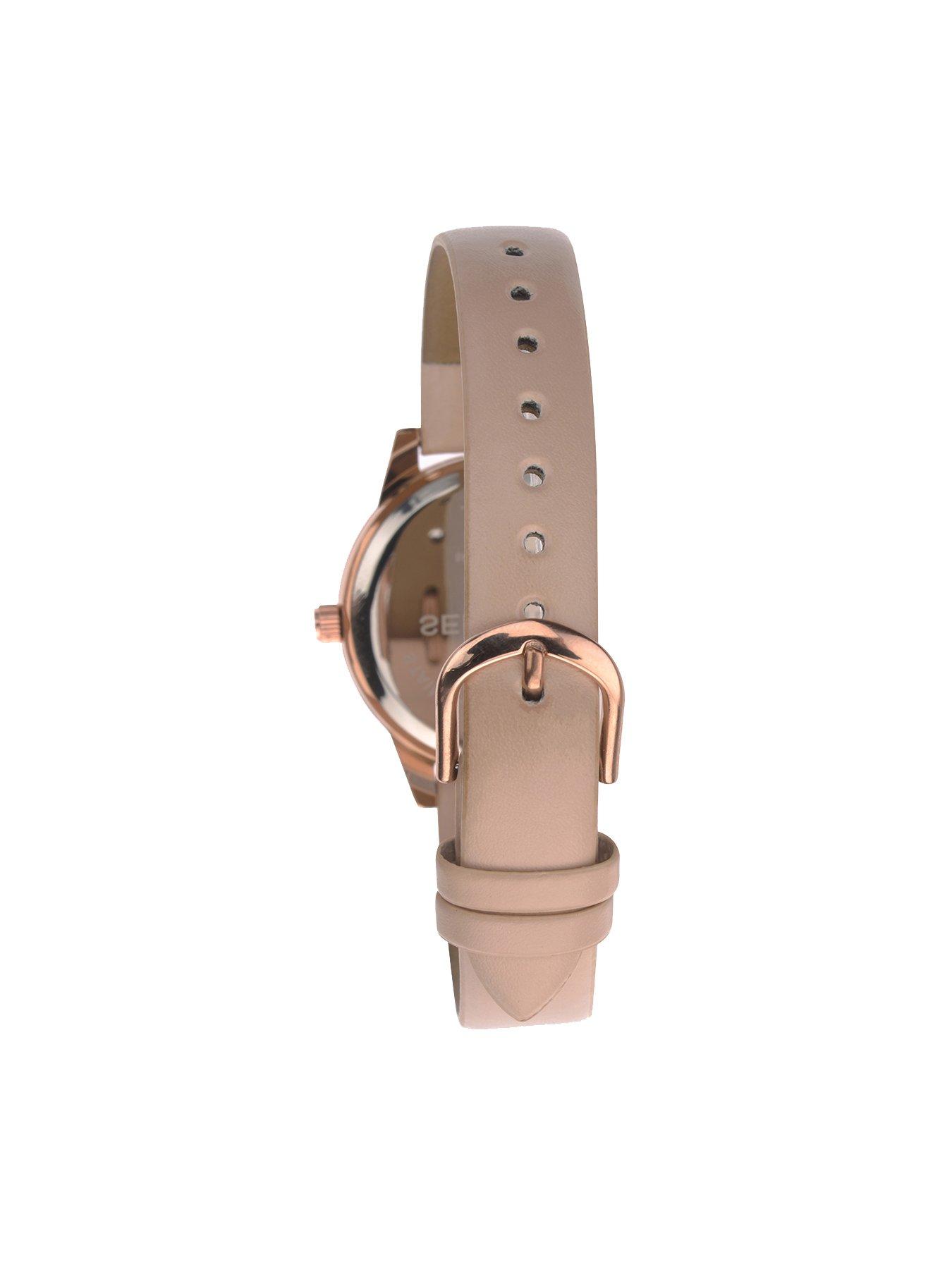 Image 5 of 6 of Sekonda Ladies Amelia Beige Polyurethane Strap with Rose Gold Dial Watch