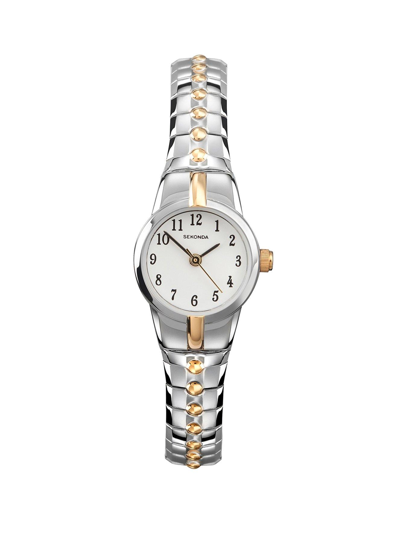 Sekonda Ladies Easy Reader Two Tone Stainless Steel Bracelet with White Dial Watch