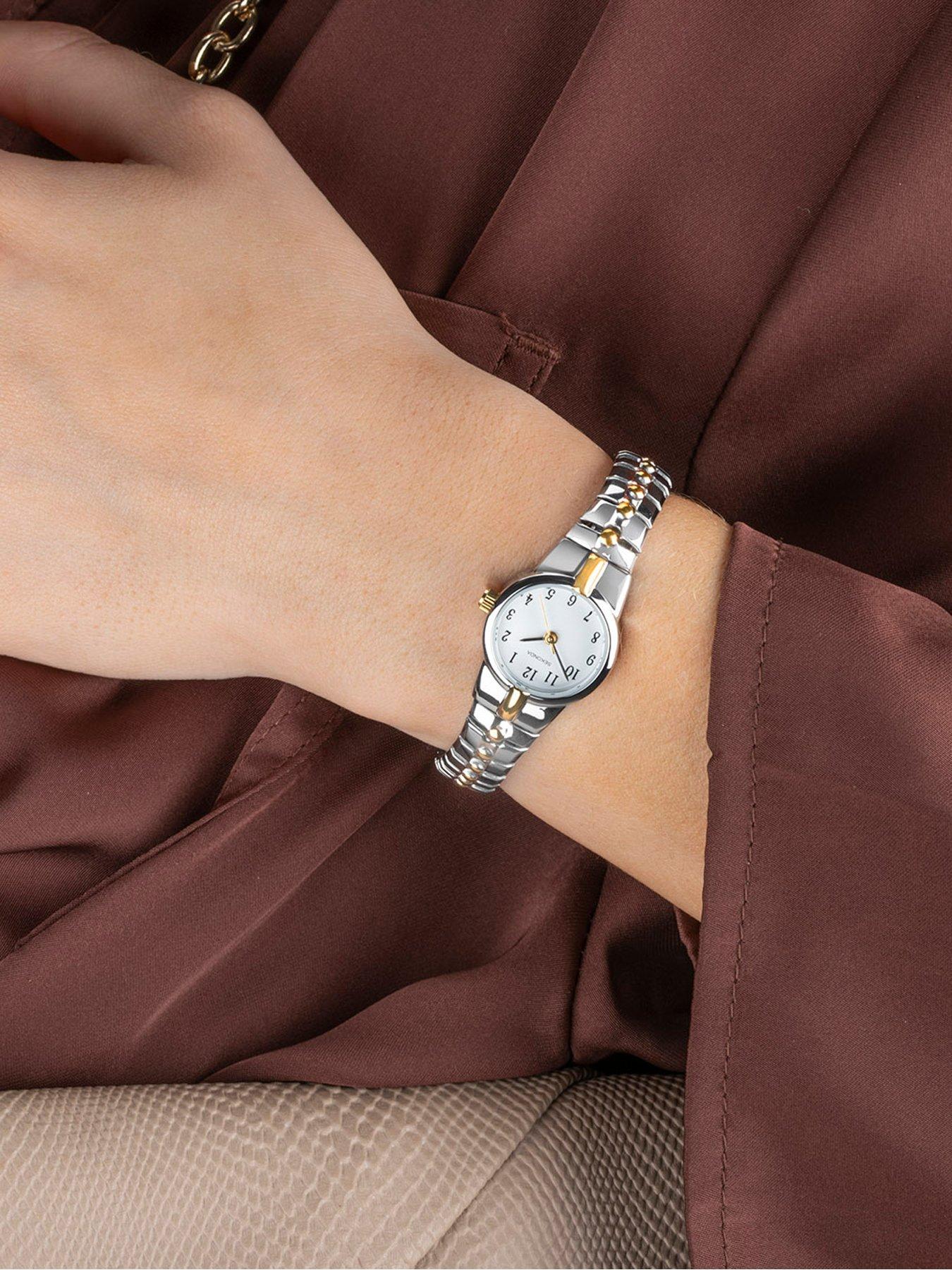 Image 2 of 6 of Sekonda Ladies Easy Reader Two Tone Stainless Steel Bracelet with White Dial Watch