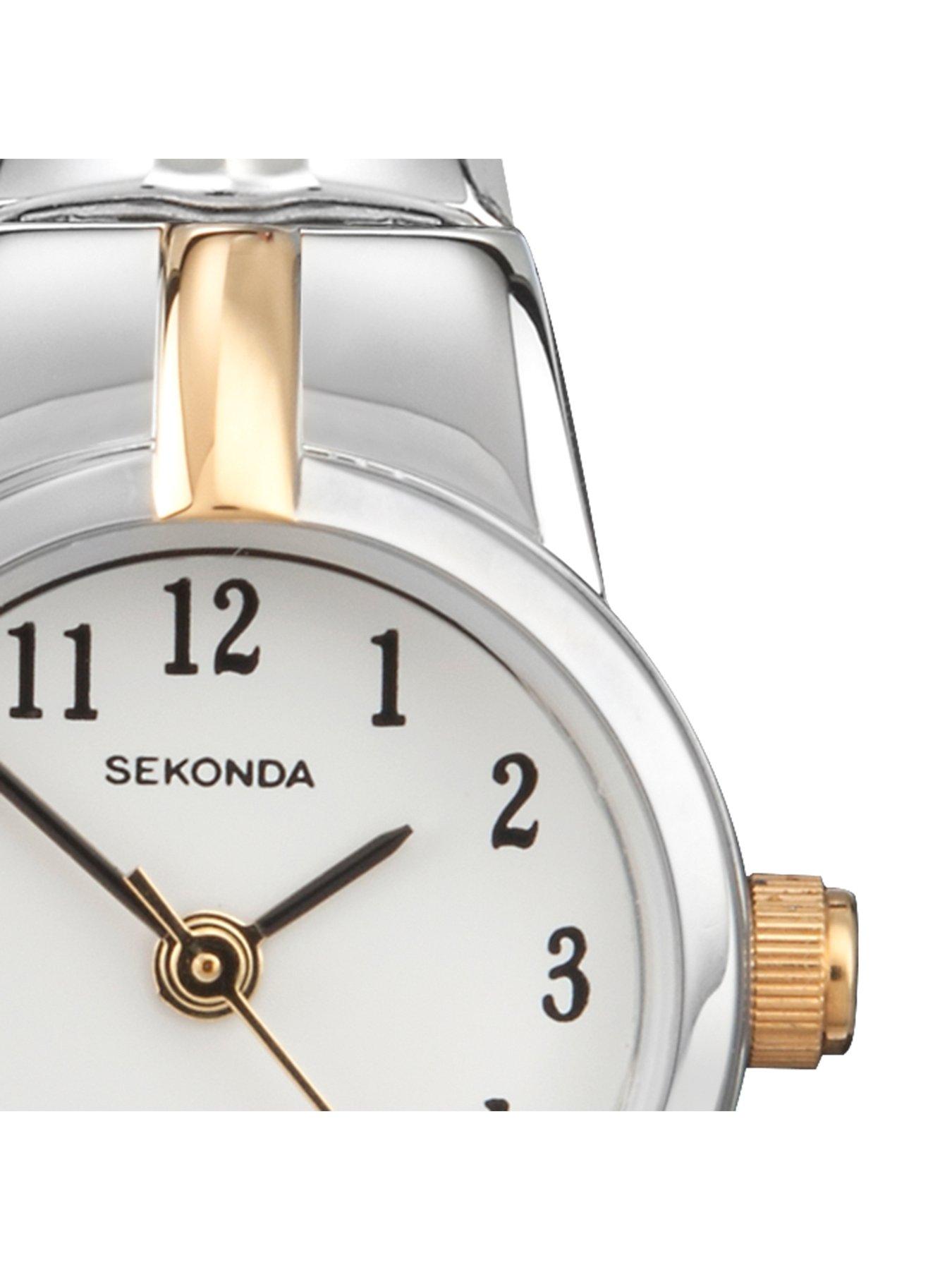 Image 3 of 6 of Sekonda Ladies Easy Reader Two Tone Stainless Steel Bracelet with White Dial Watch