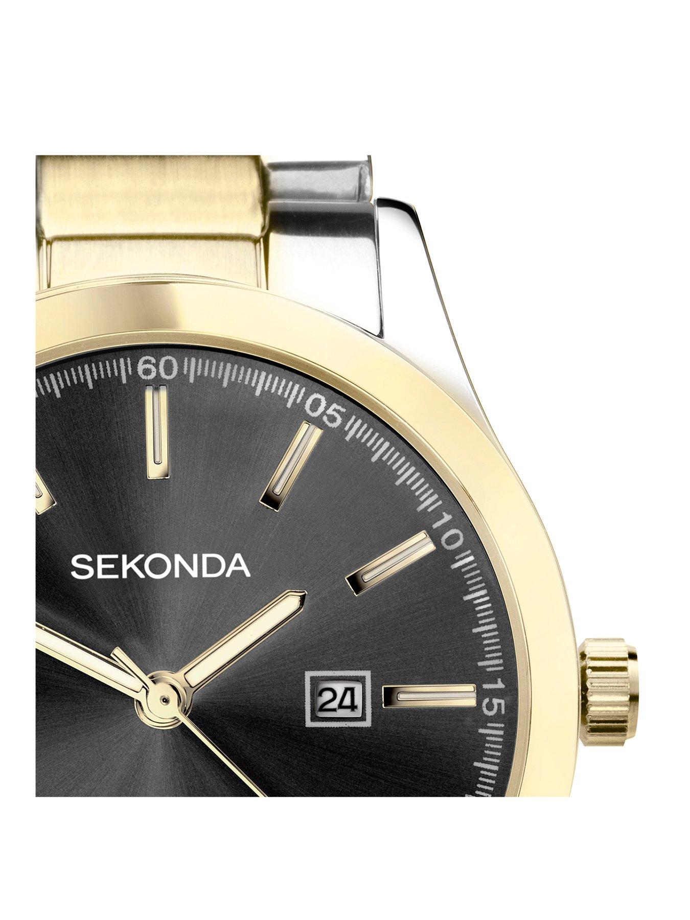 Image 2 of 7 of Sekonda Ladies Taylor Two Tone Stainless Steel Bracelet with Black Dial Watch