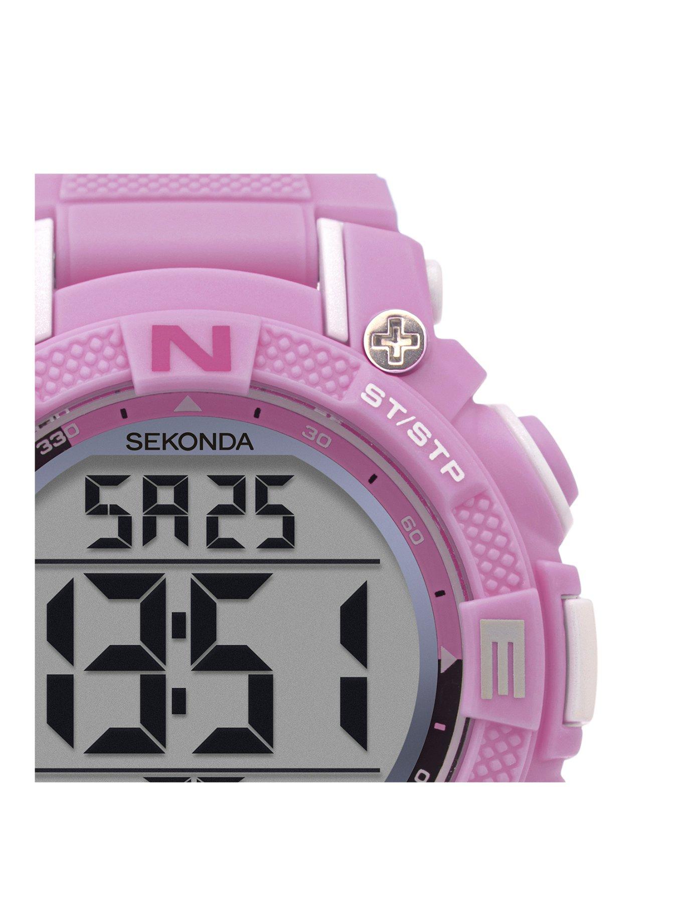 Digital pink hot sale watch