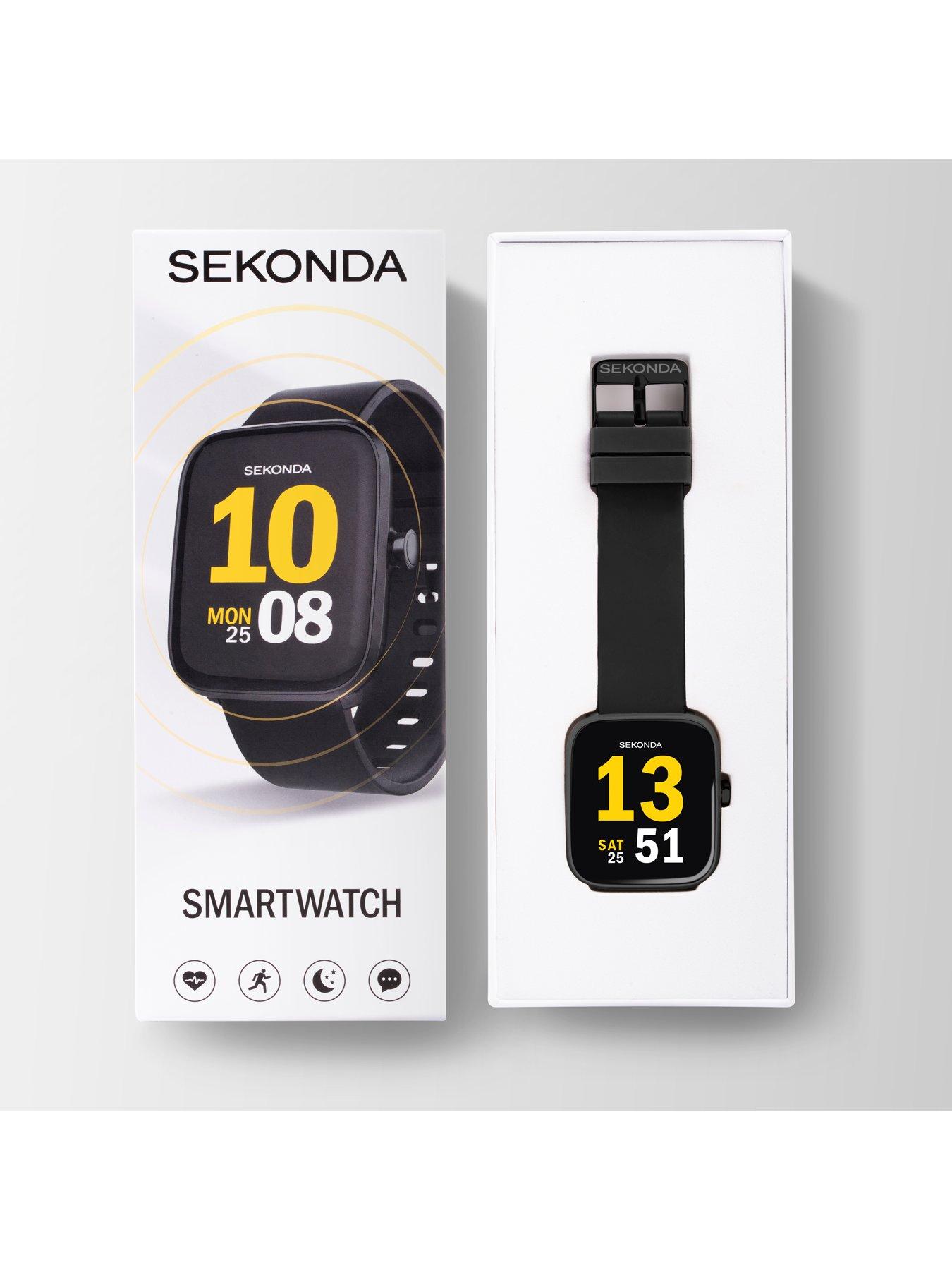 Image 4 of 8 of Sekonda Mens Motion Smart Watch -&nbsp;Black Silicone Strap with Black Dial
