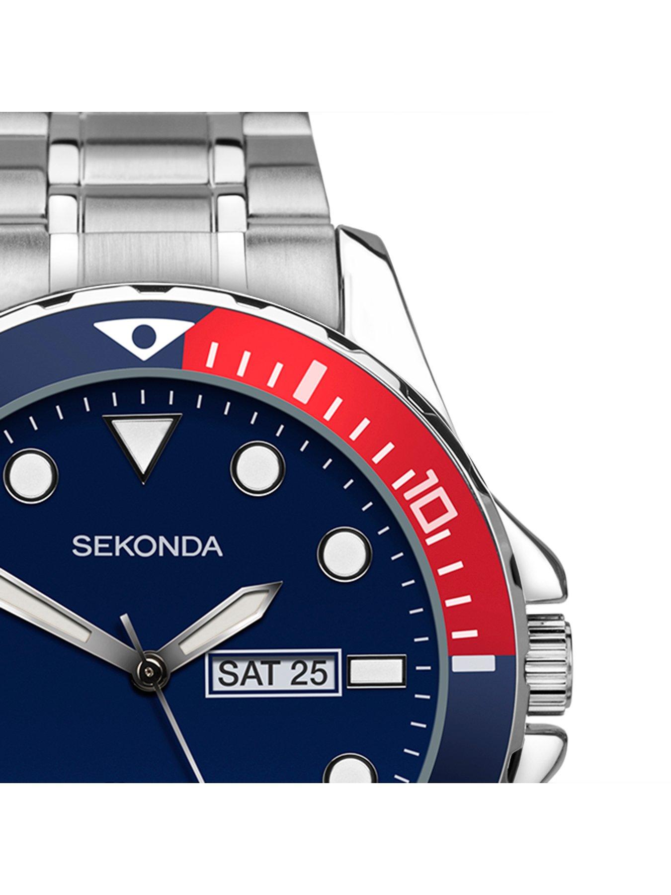 Sekonda men's clearance blue dial watch