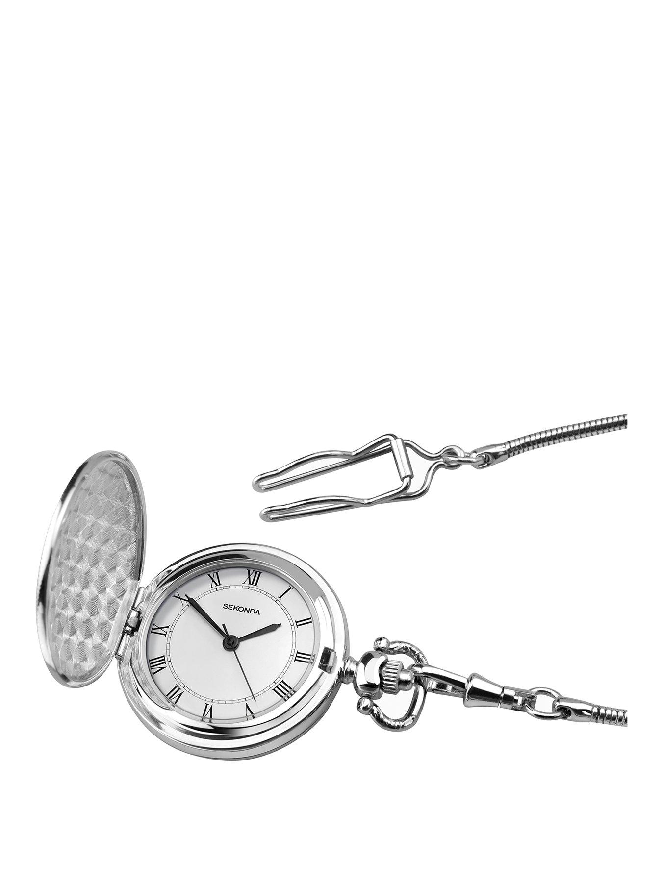 undefined Men's Silver Alloy Chain with White Dial Watch