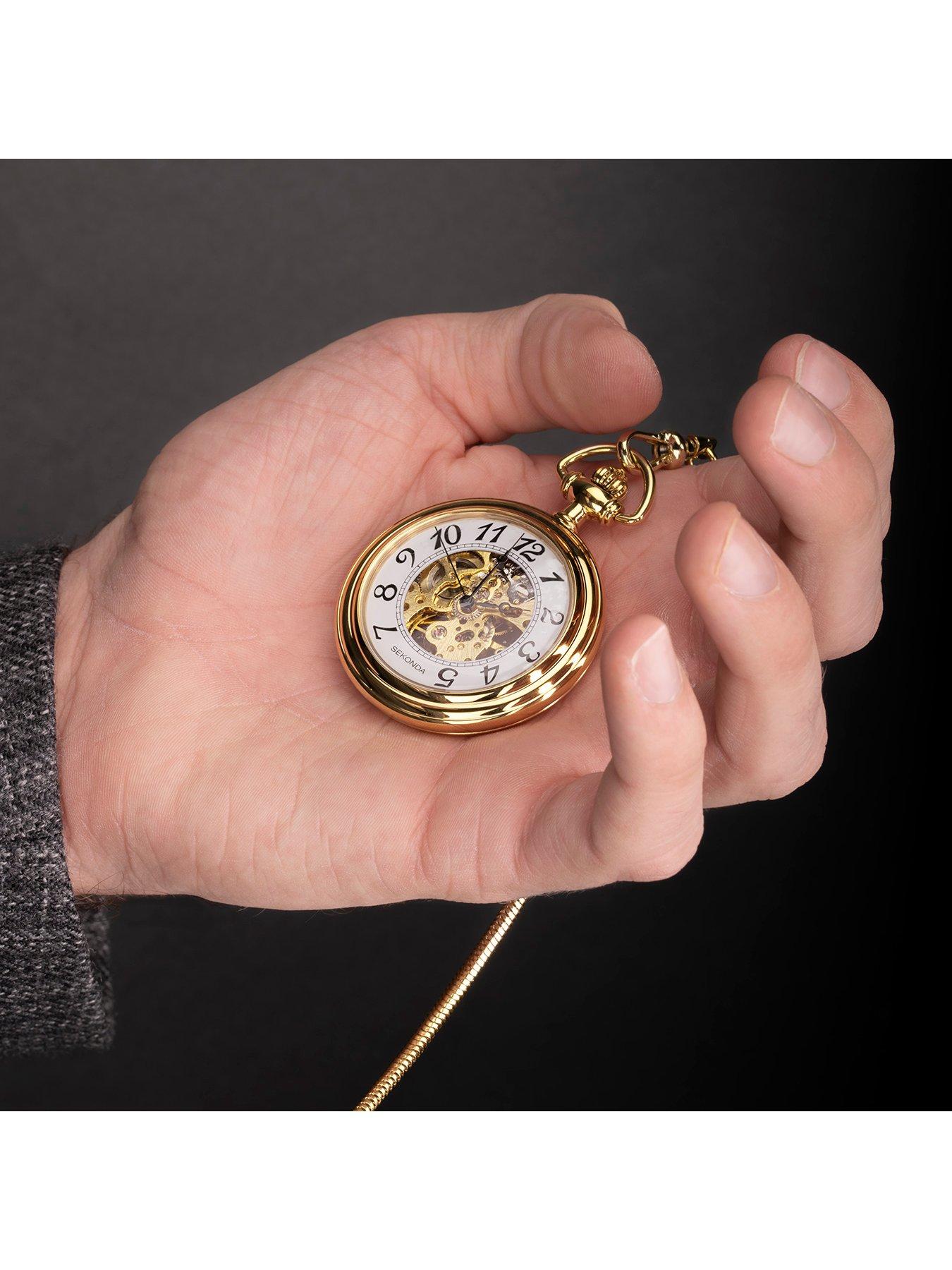 Mens gold clearance pocket watch chain