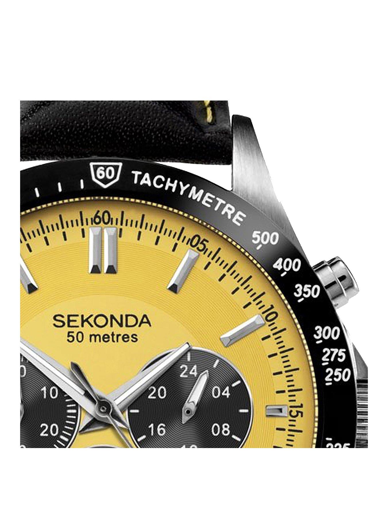 Sekonda yellow shop face watch