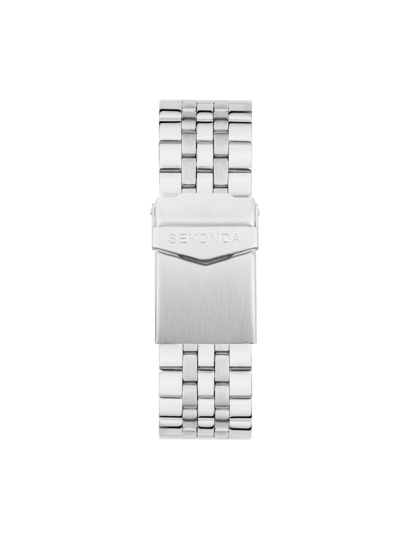 Image 6 of 6 of Sekonda Men's Silver Stainless Steel Bracelet with Blue Dial Watch